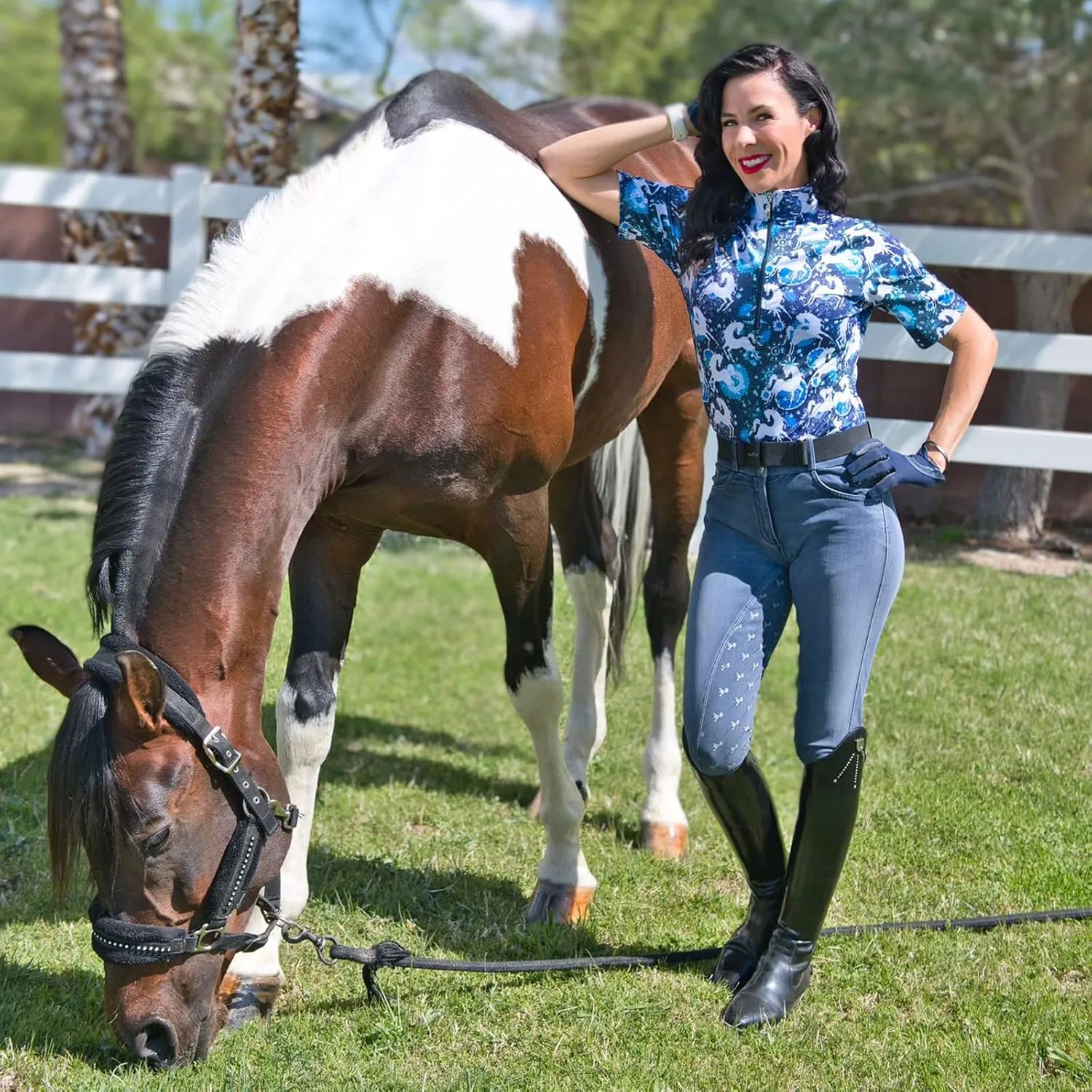 Anni Lyn Sportswear Women's Spirited F/S Denim Breech