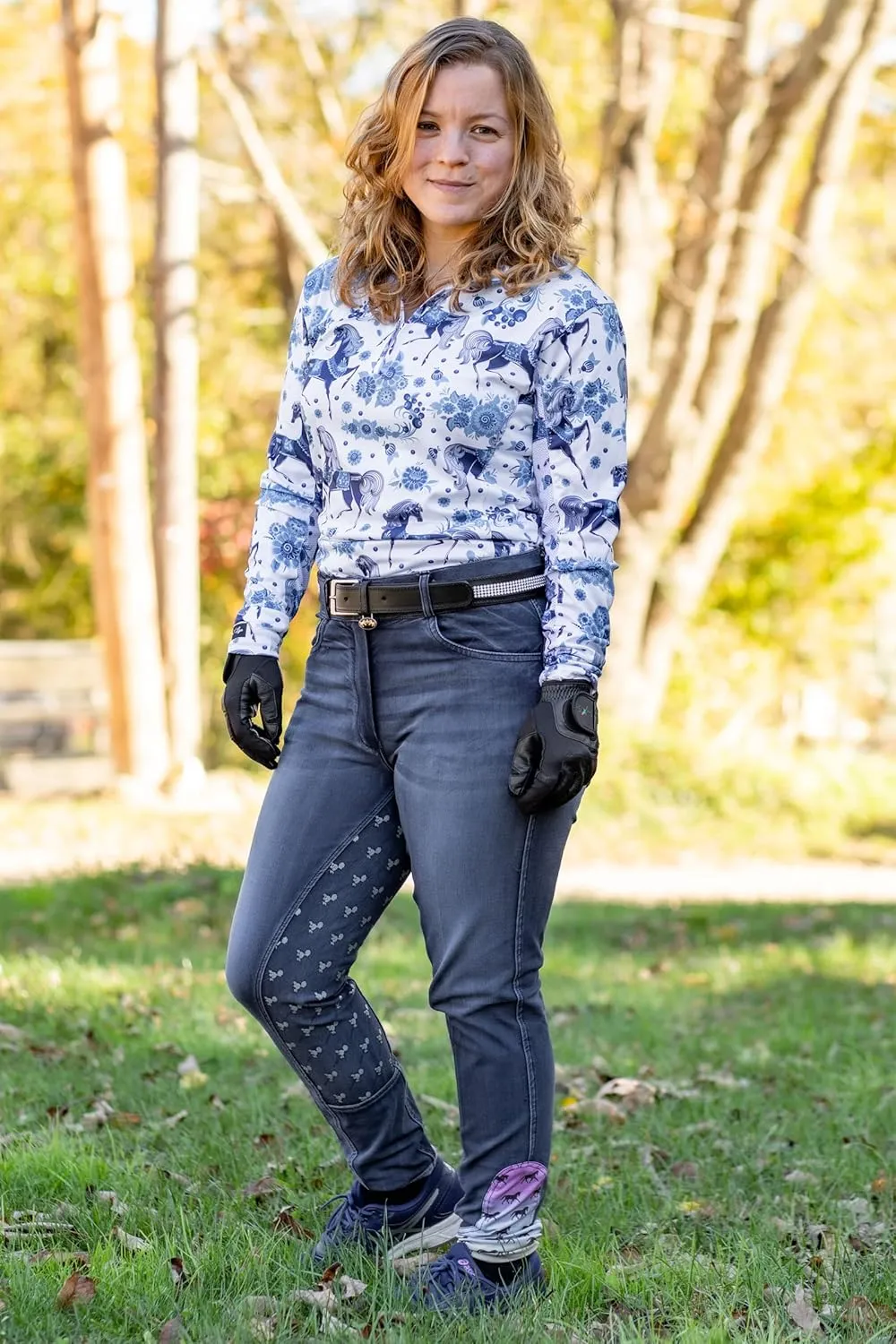 Anni Lyn Sportswear Women's Spirited F/S Denim Breech
