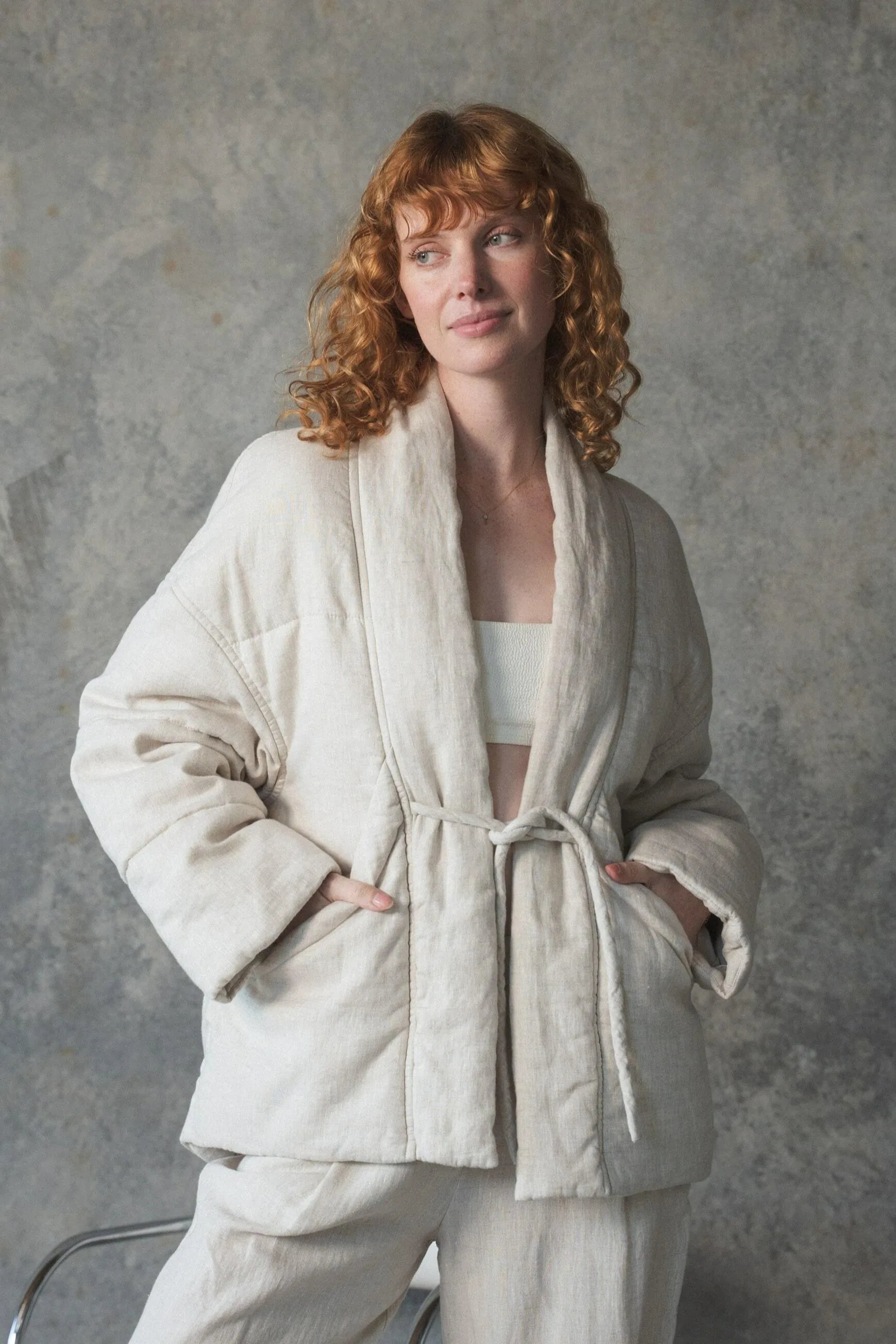 ASTER OATMEAL LINEN COAT