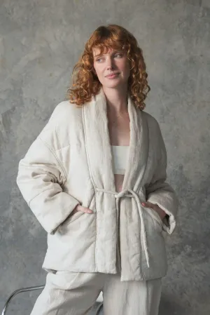 ASTER OATMEAL LINEN COAT