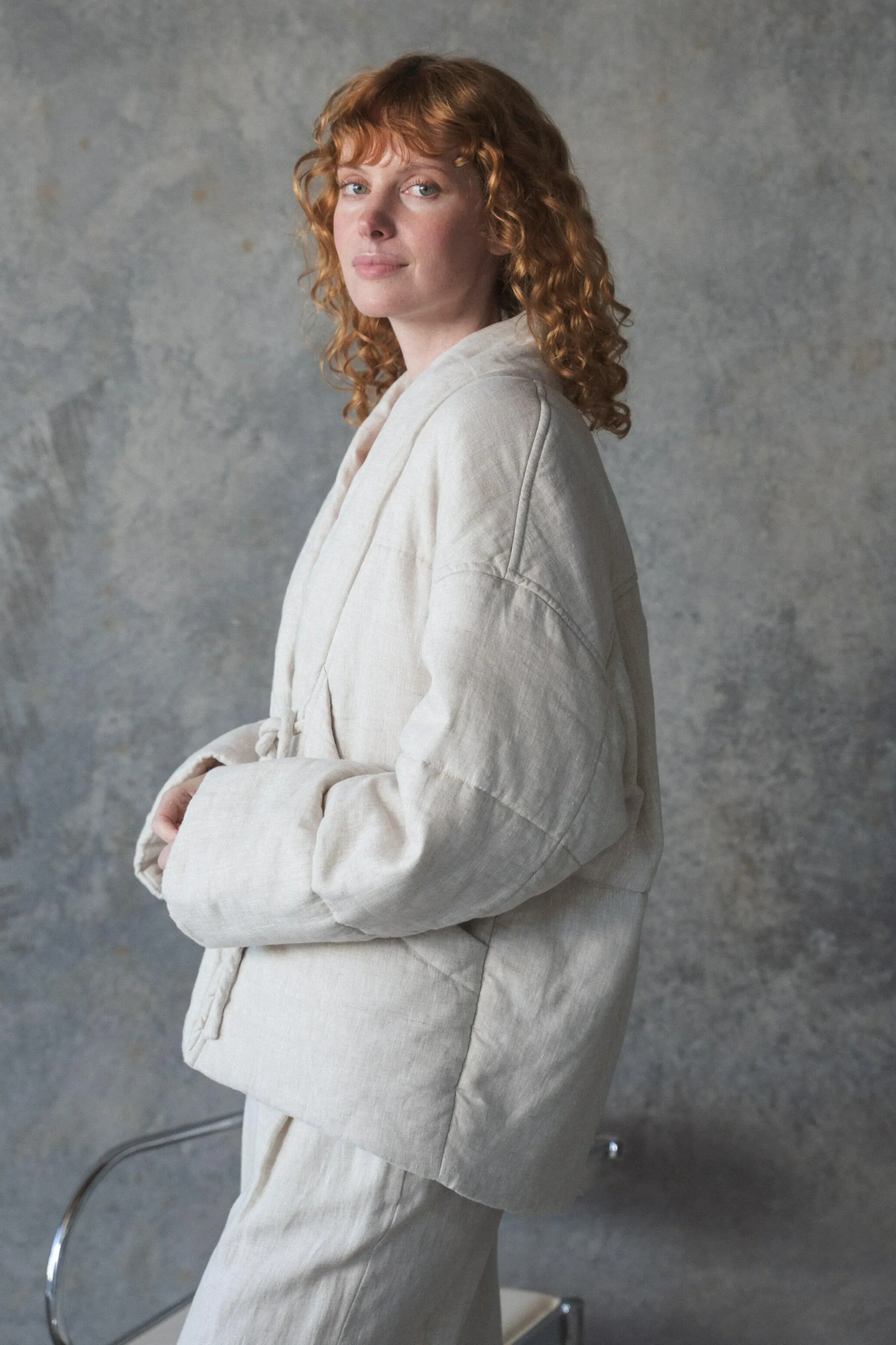 ASTER OATMEAL LINEN COAT