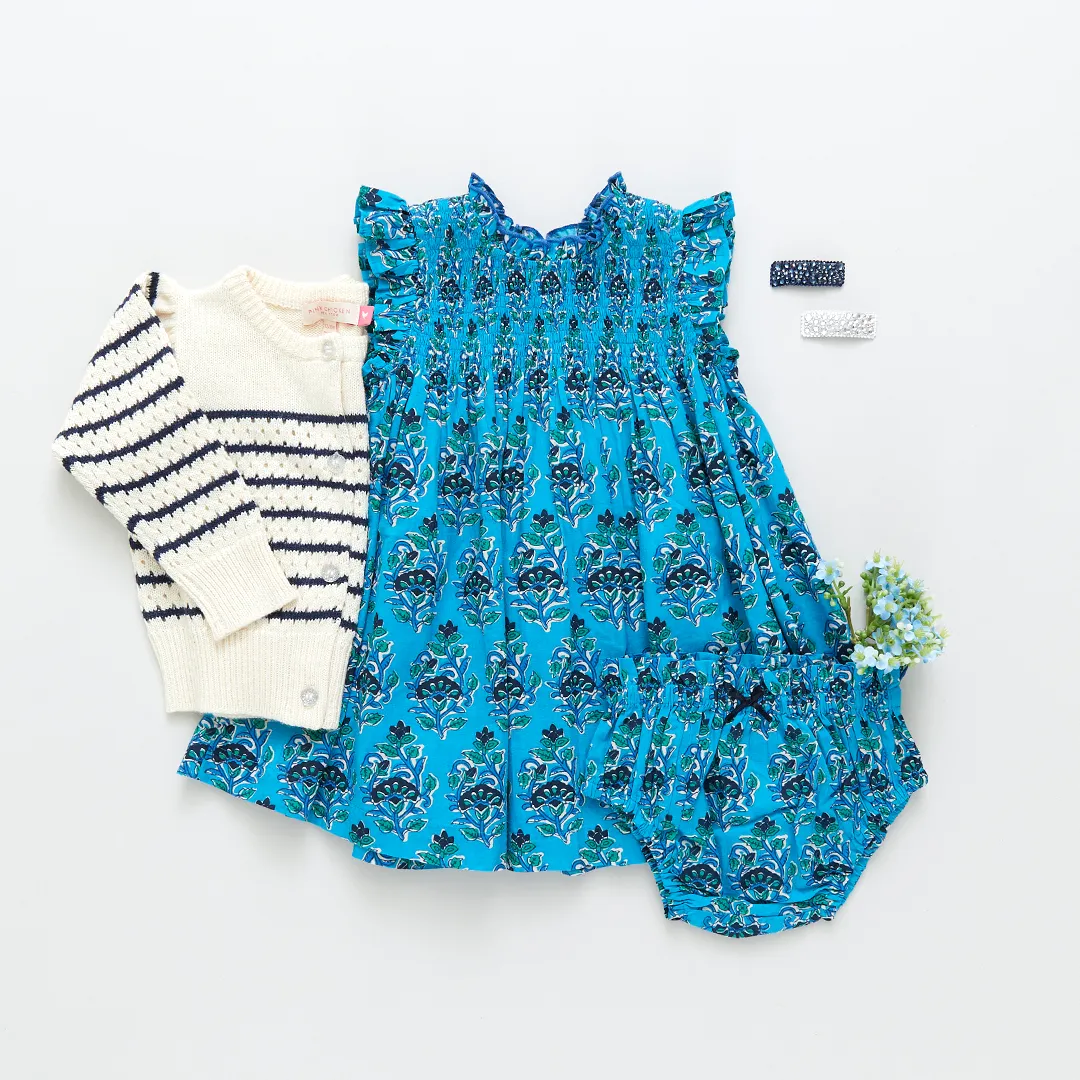 Baby Girls Constance Sweater - Navy Stripe