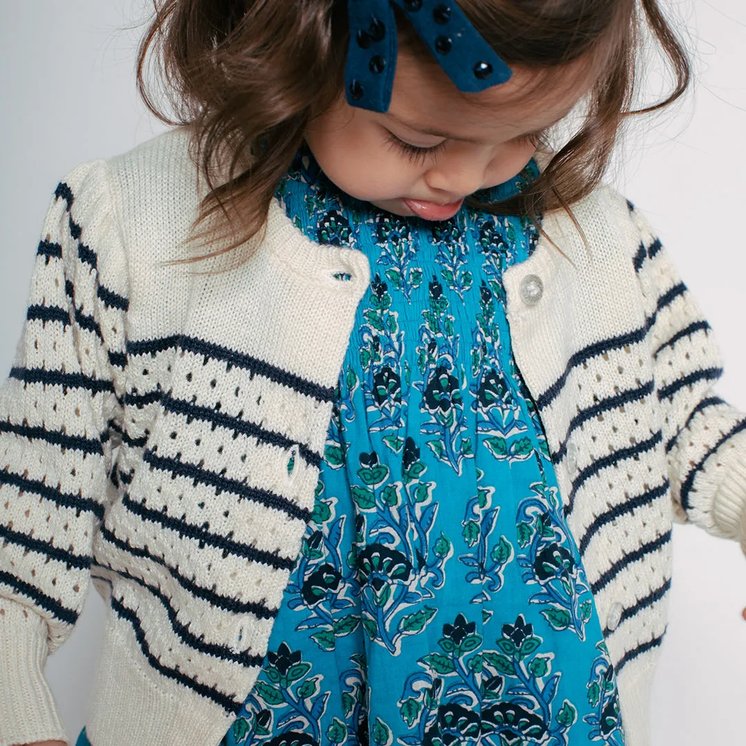 Baby Girls Constance Sweater - Navy Stripe