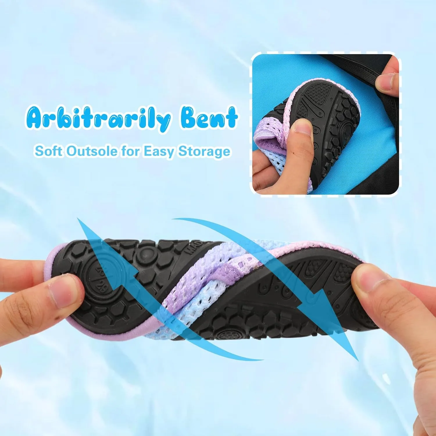 Besroad Kids Water Shoes Girls Boys Quick Dry Aqua Socks Barefoot Non Slip Beach Swim Surf Shoes