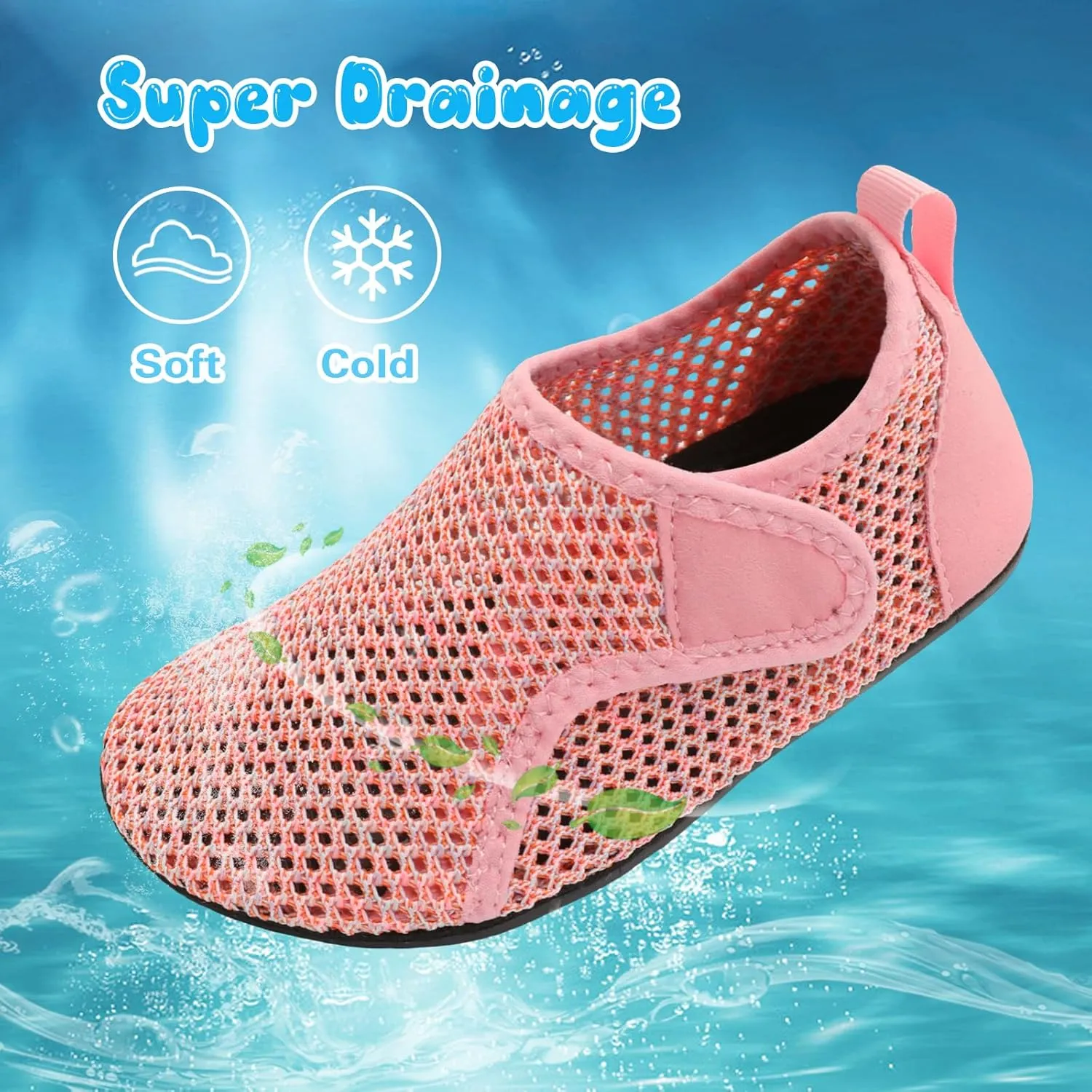 Besroad Kids Water Shoes Girls Boys Quick Dry Aqua Socks Barefoot Non Slip Beach Swim Surf Shoes