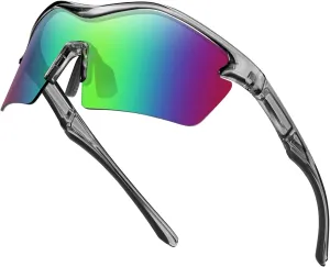 BIRCEN Mens Sunglasses Polarized UV Protection: Sport Shades for Men Driving Fishing with Al-Mg Metal Frame