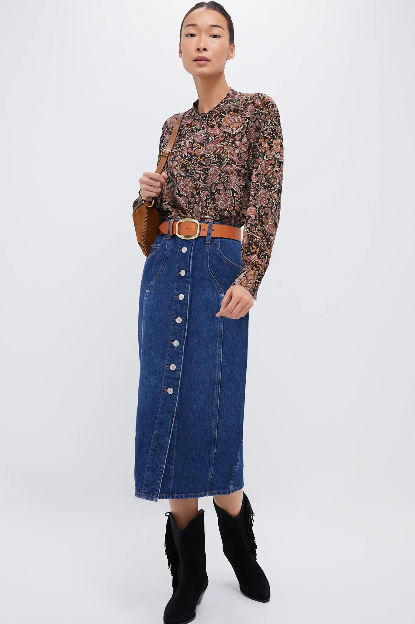 Black and Ochre Catchell Blouse