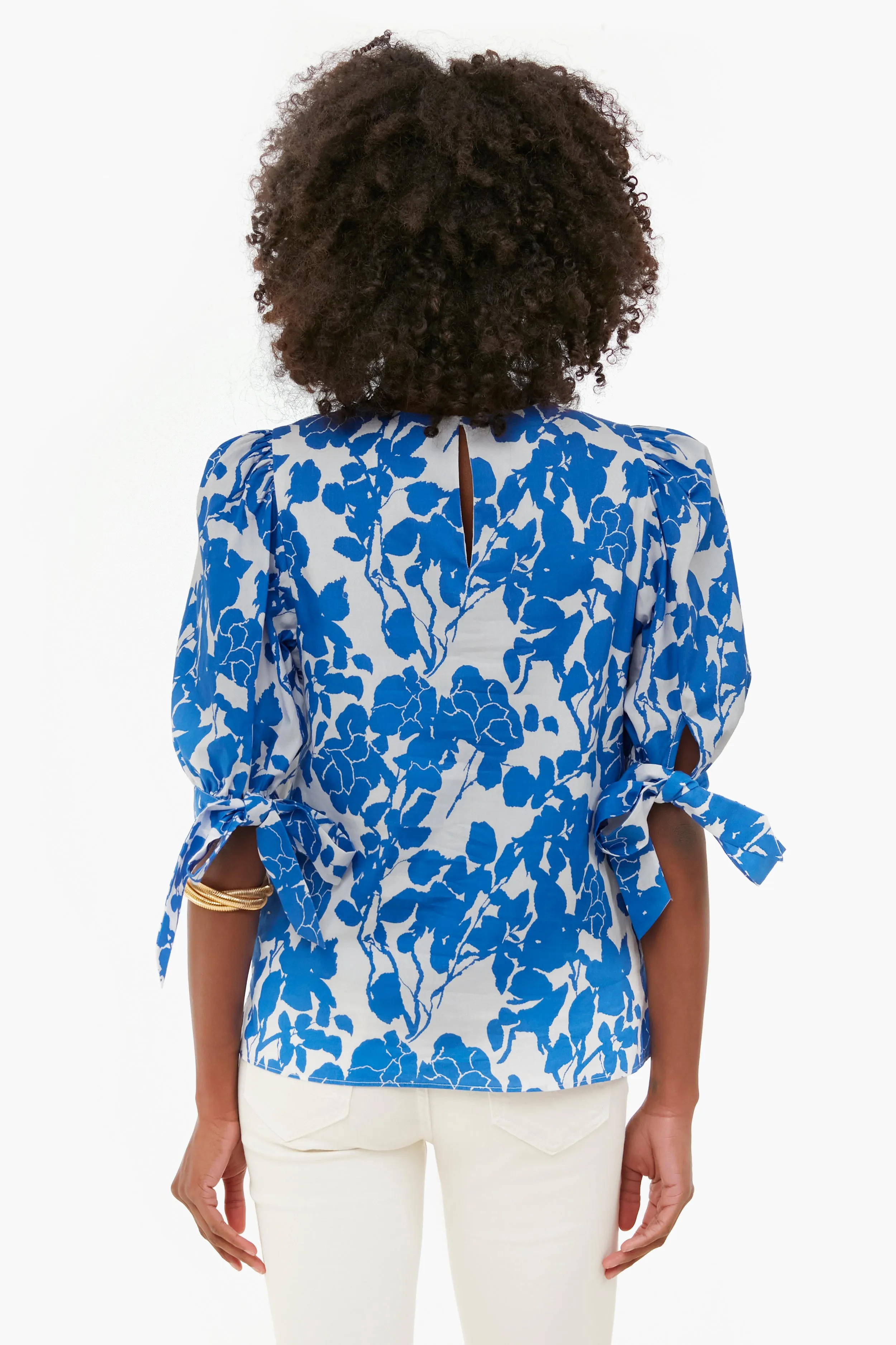 Blue Floral Fiona Blouse