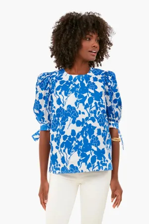 Blue Floral Fiona Blouse