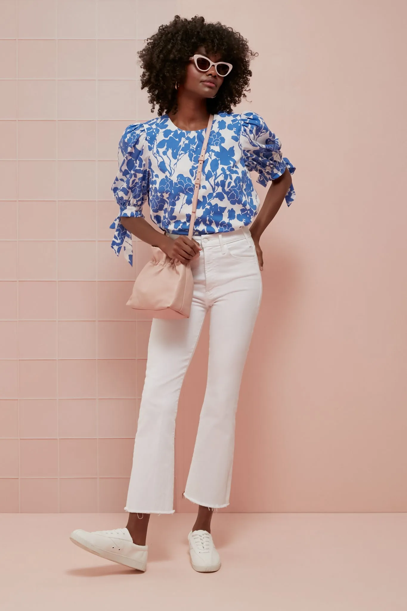 Blue Floral Fiona Blouse