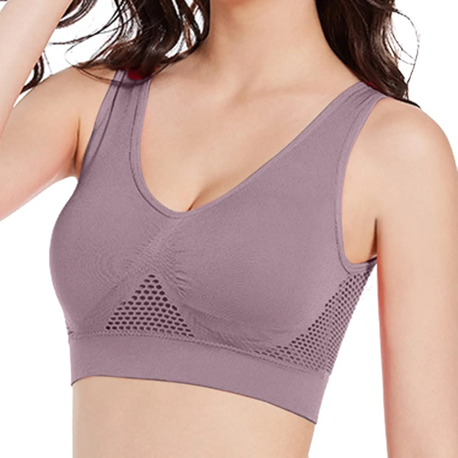 Breathable Cool Liftup Air Bra, New Large Size Air Bra Breathable and Comfortable Mesh Sports Bra for Women
