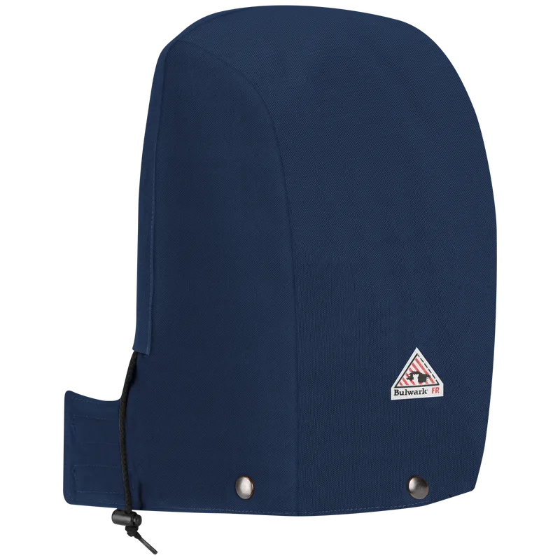 Bulwark, Midweight Excel FR Comfortouch Universal Fit Snap-on Hood, HLH2, FR 7oz, Cat3, Navy, Royal Blue
