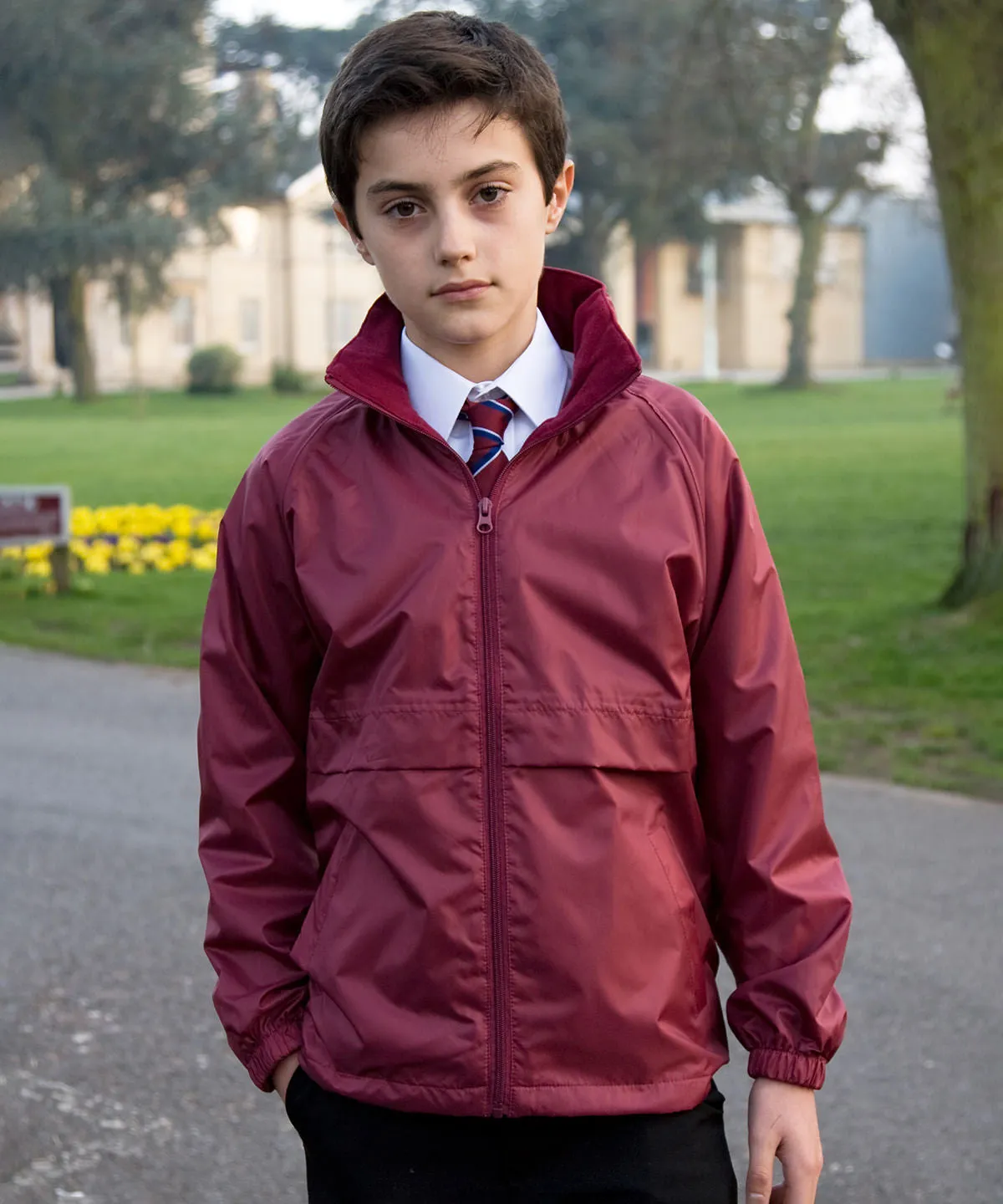 Burgundy - Core junior microfleece lined jacket