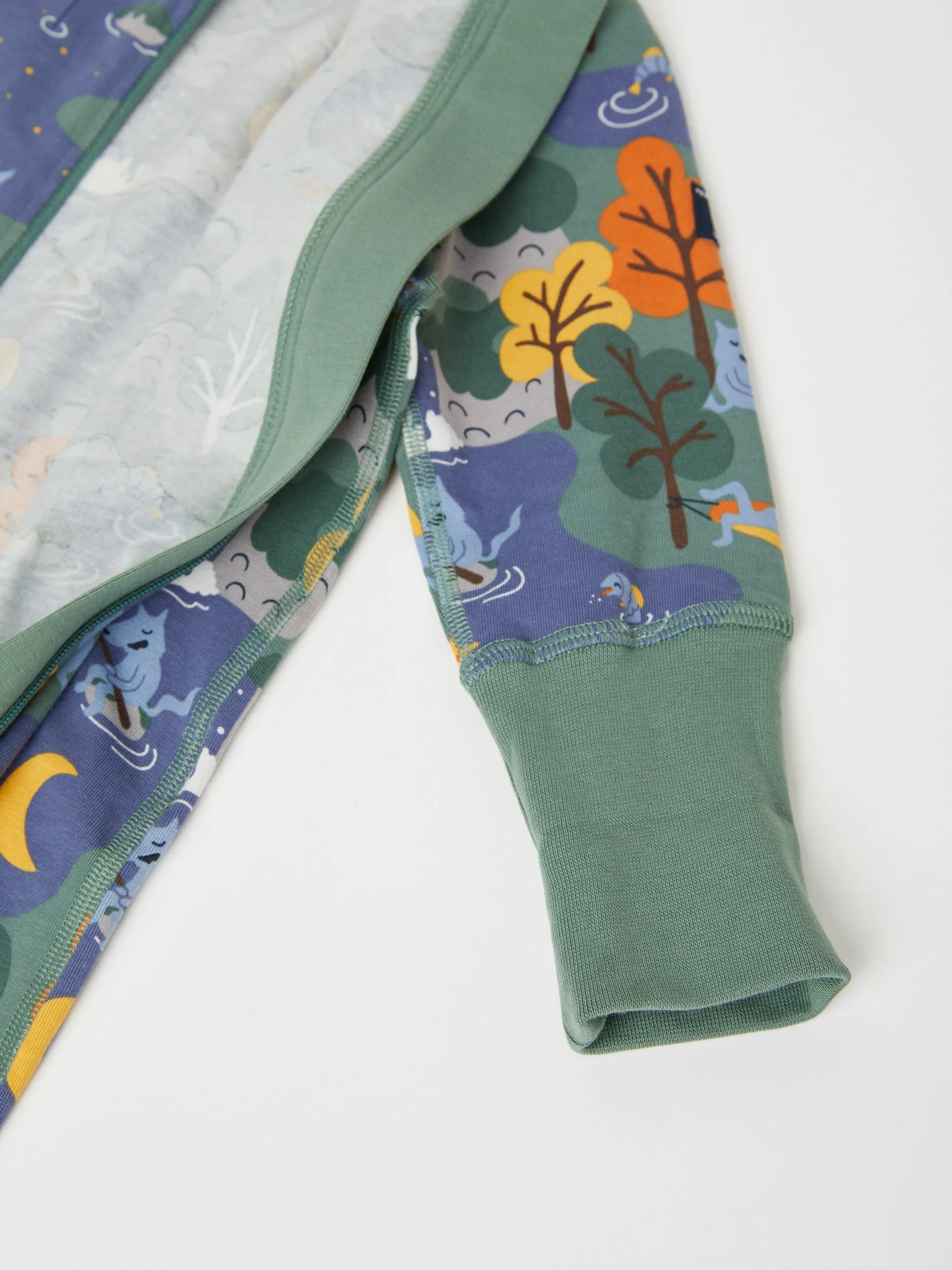 Camping Print Baby Sleepsuit