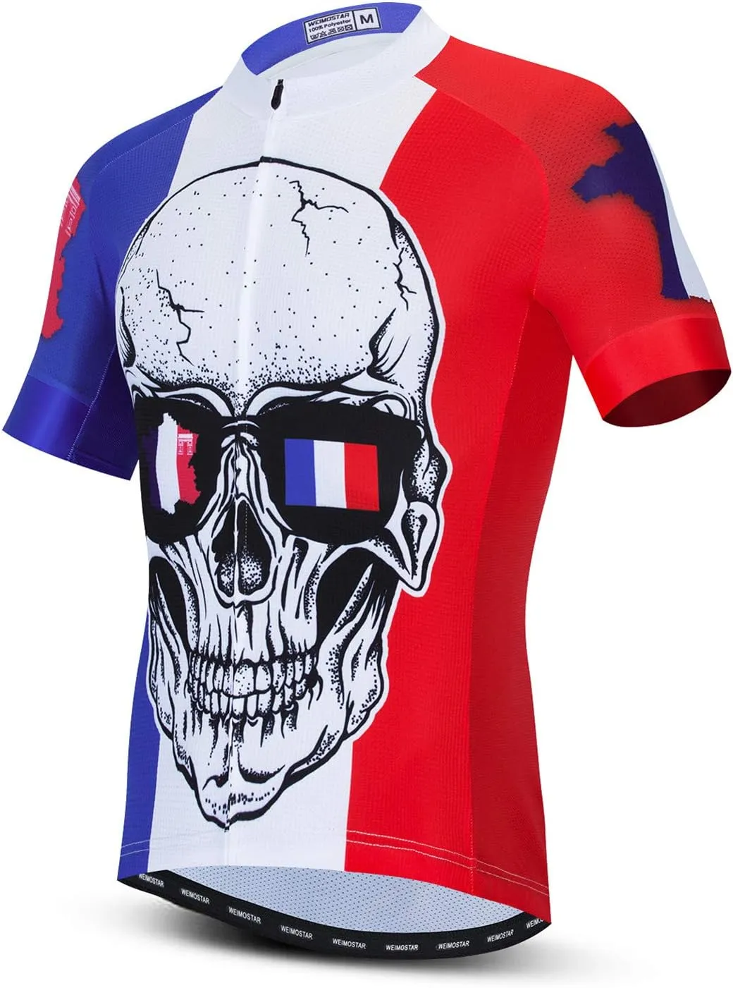 Cycling Jersey Mens Short Sleeve Full Zipper Bike Bicycle Top Shirts Breathable Clothing National Flag
