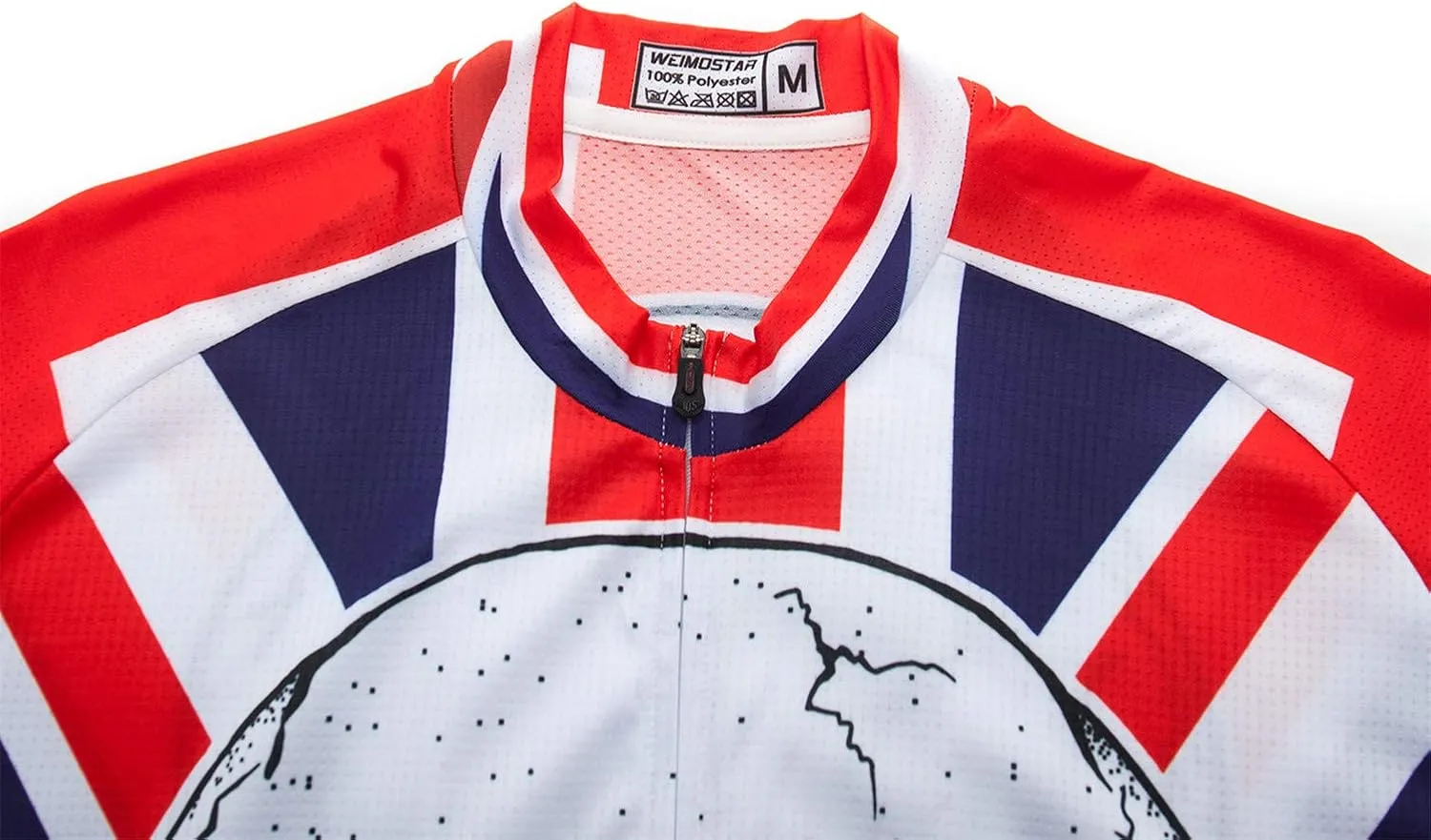 Cycling Jersey Mens Short Sleeve Full Zipper Bike Bicycle Top Shirts Breathable Clothing National Flag