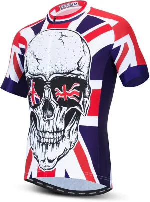 Cycling Jersey Mens Short Sleeve Full Zipper Bike Bicycle Top Shirts Breathable Clothing National Flag