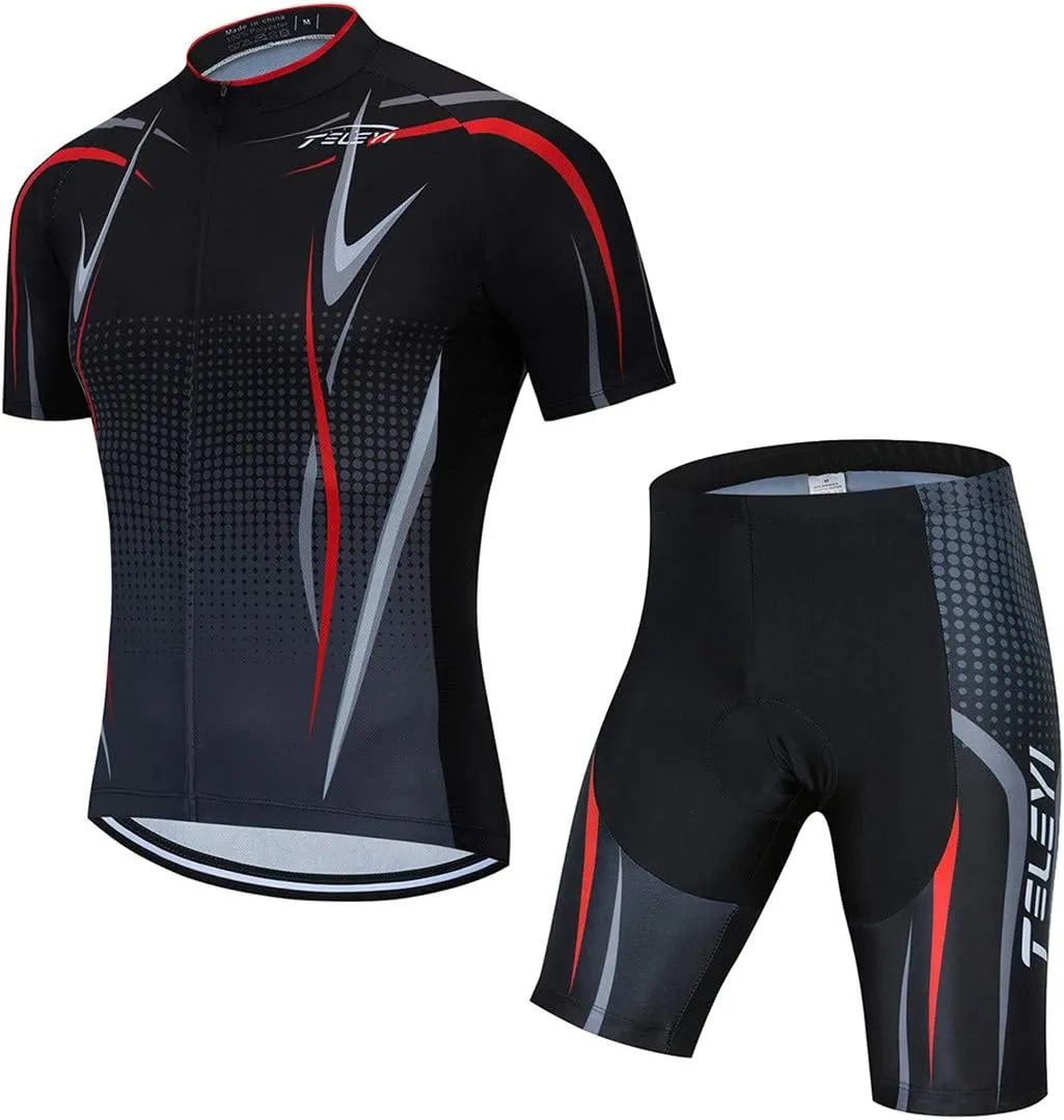 Cycling Jerseys Sets Short Sleeve Bike Clothing Suits Bicycle top Men MTB Jersey Breathable Summer