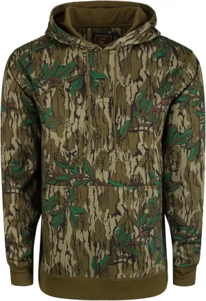 Drake Waterfowl Men's Ol' Tom Back Eddy Embossed Camo Water-Resistant Weatherproof Midweight Hunting Hoodie