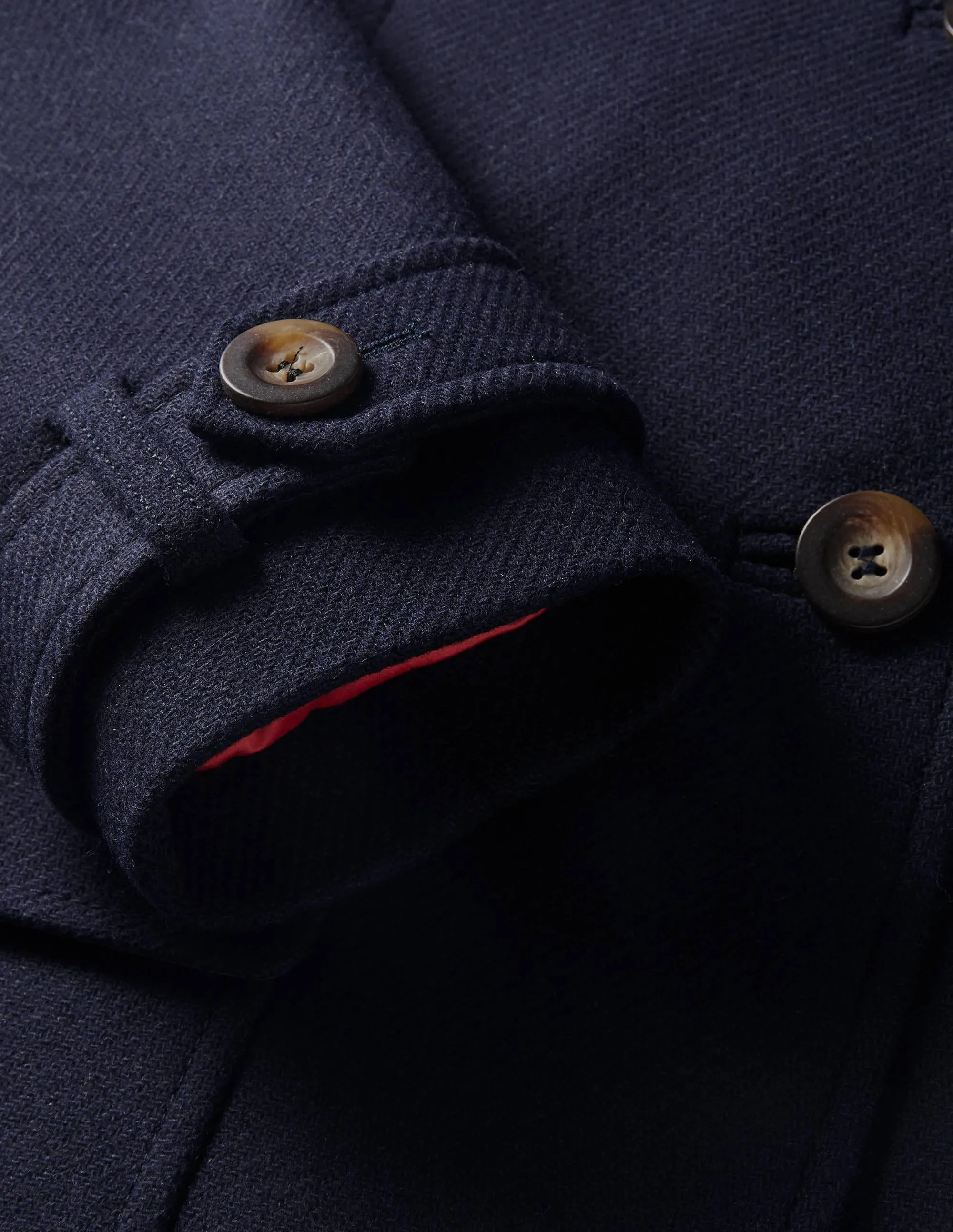 Durham Wool Blend Coat-Navy