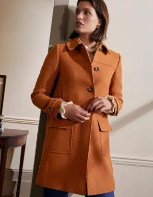 Durham Wool Blend Coat-Ochre