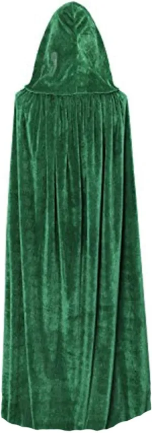 ECITY Unisex Adult Costume Velvet Hooded Cloak Role Play Halloween Xmas Party Cape