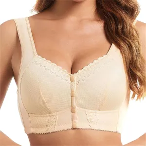 Front Closure Breathable Bra for Seniors