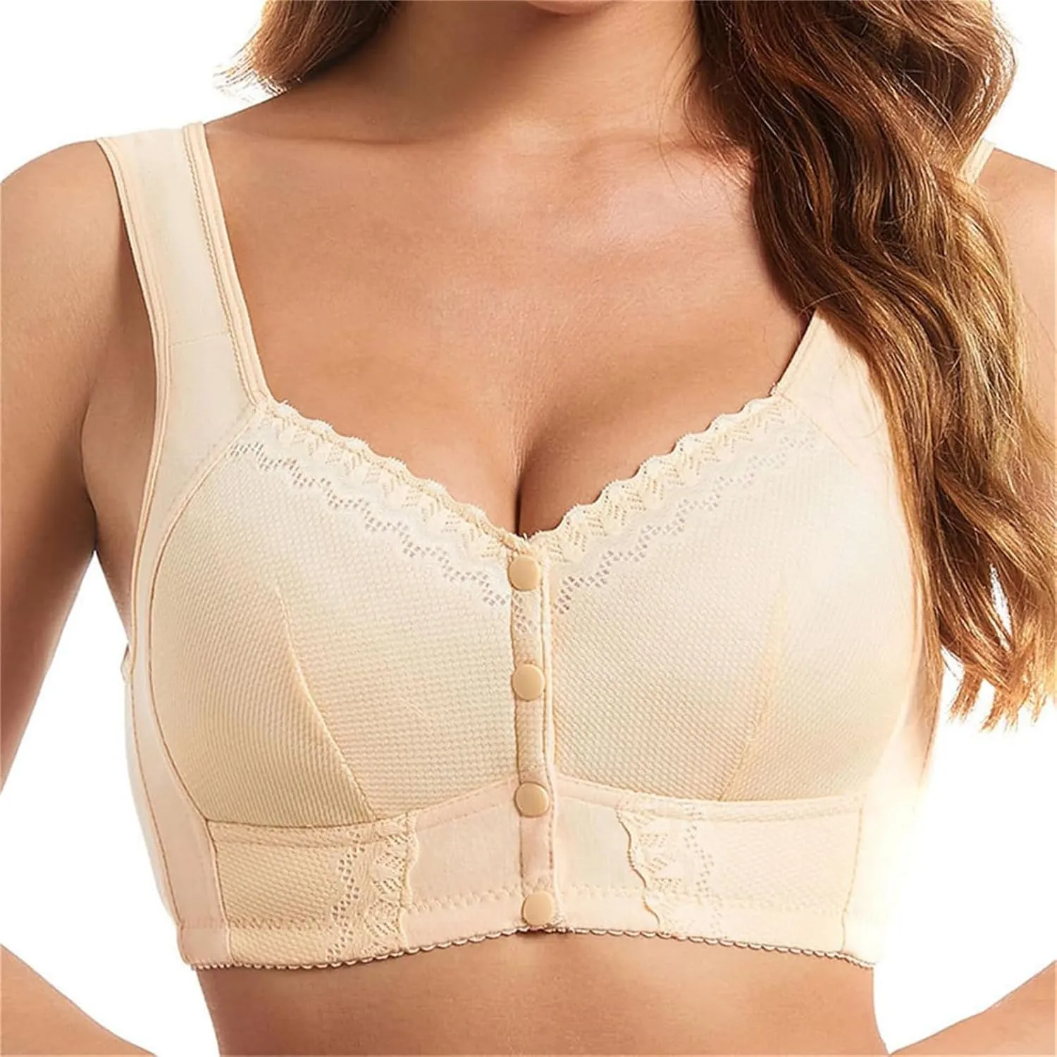 Front Closure Breathable Bra for Seniors
