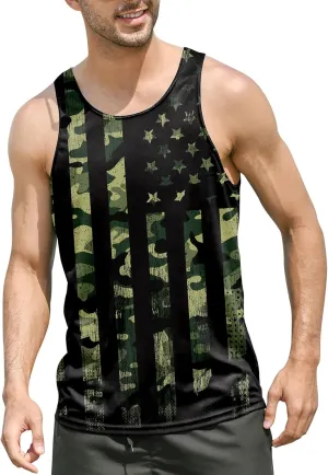 Goodstoworld Mens 3D Tank Top Novelty Graphic Breathable Quick Dry Sleeveless Beach Shirt S-4XL