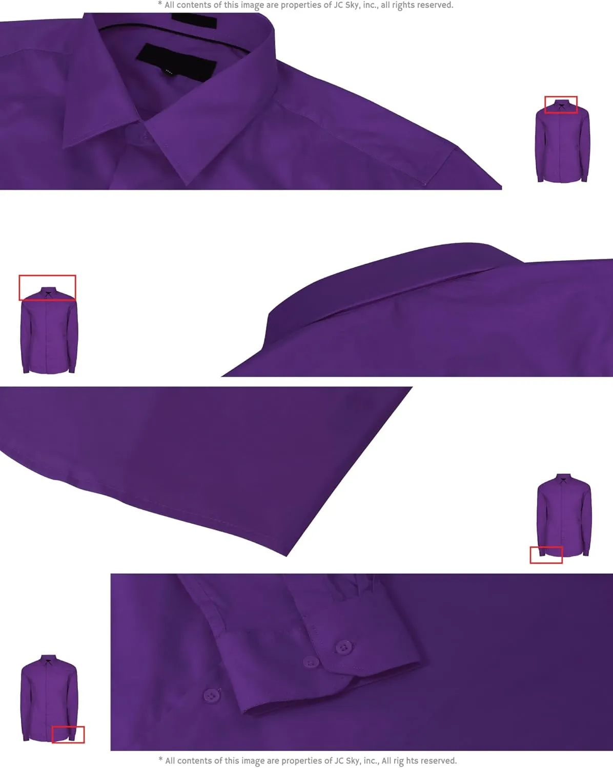 Hat and Beyond Mens Dress Shirt Button Down Long Sleeve Collar Solid Casual Slim Fit