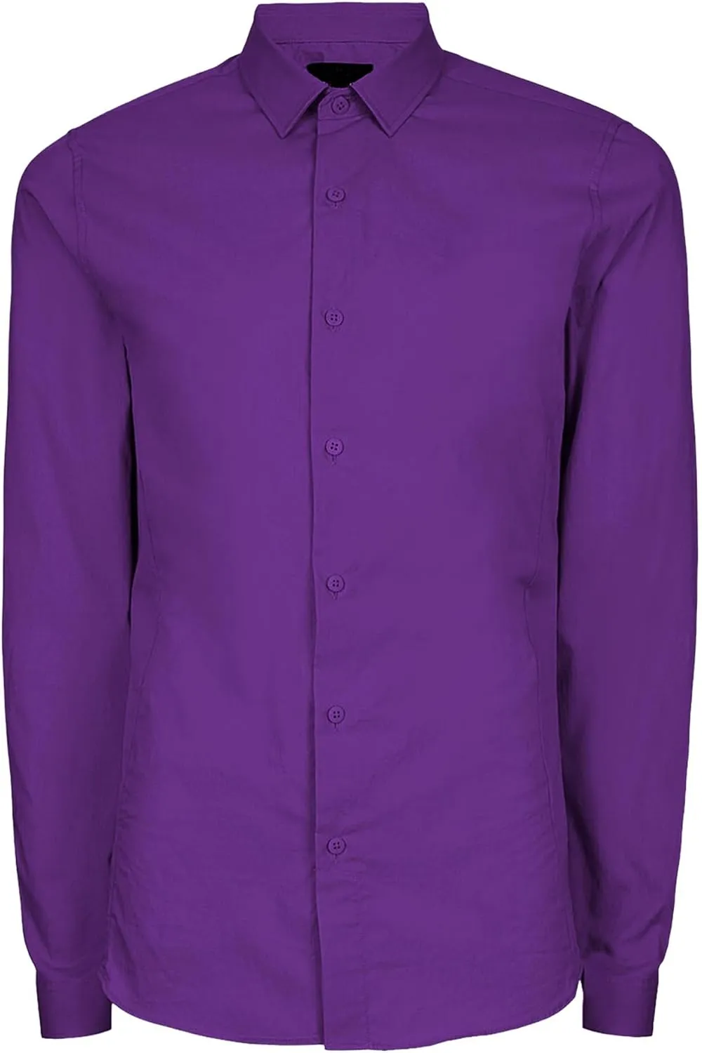 Hat and Beyond Mens Dress Shirt Button Down Long Sleeve Collar Solid Casual Slim Fit