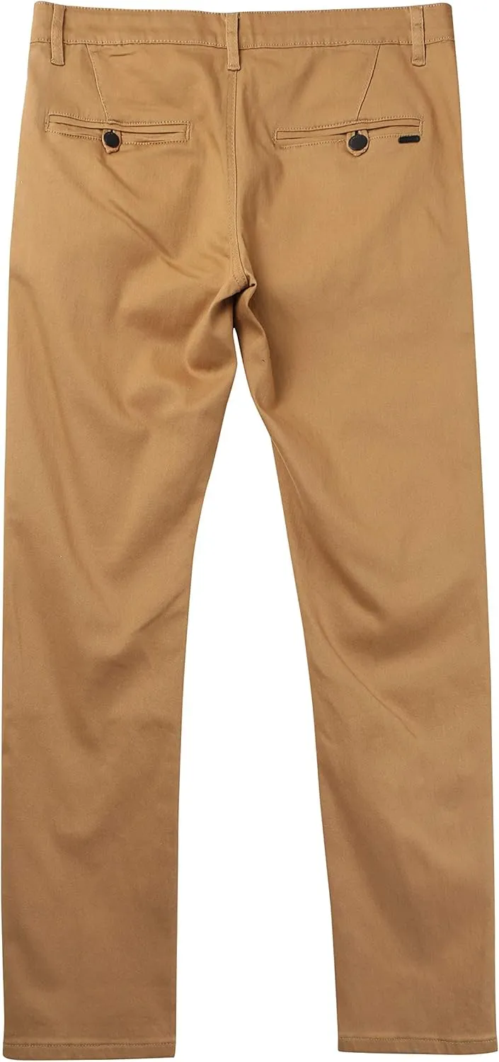 Hat and Beyond Mens Slim Fit Chino Style Denim Pants Stretch Jean