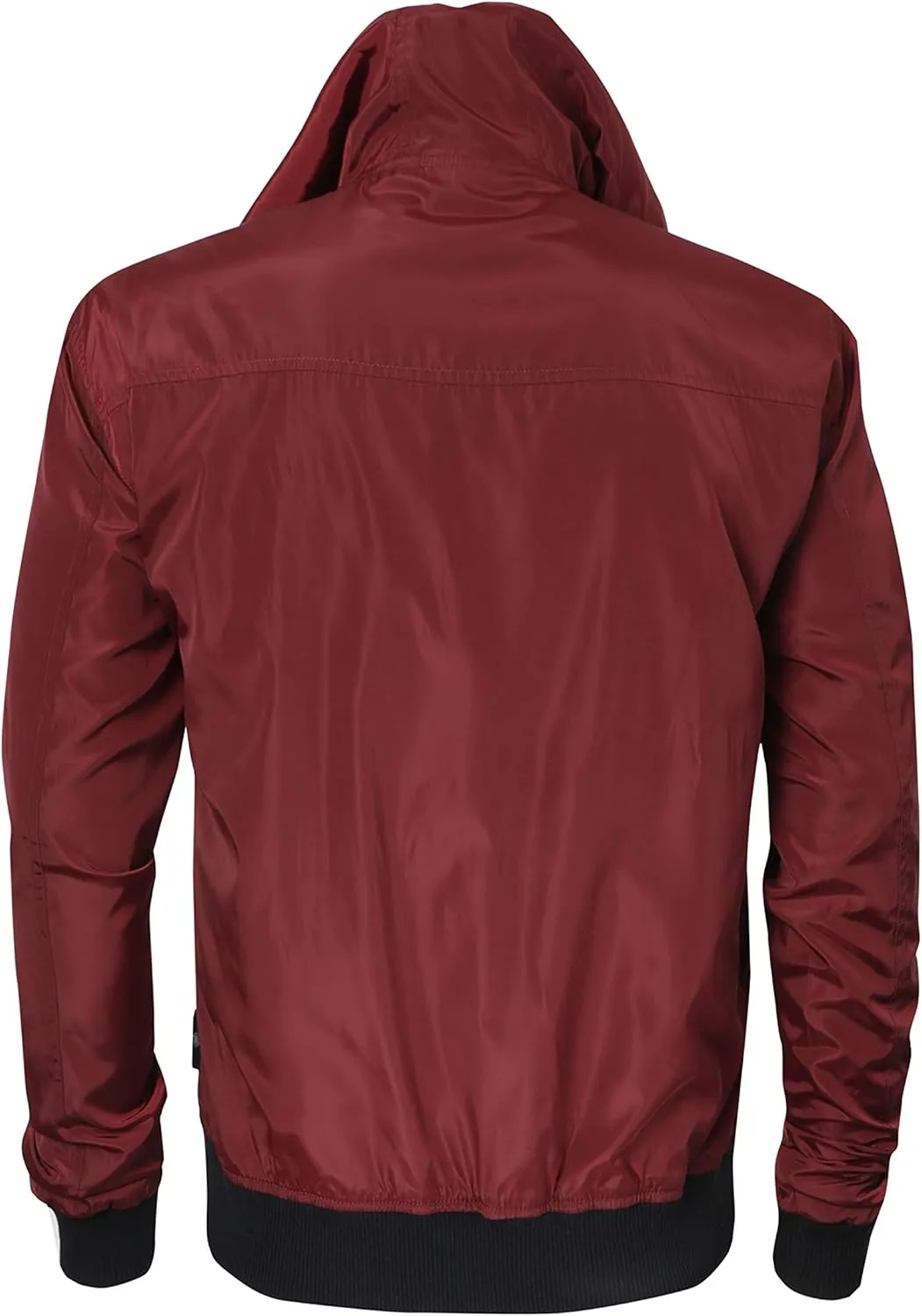 Hat and Beyond Mens Windbreaker Lightweight Two Tone Hooded Slim Fit Jacket