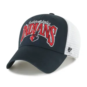 Indianapolis Indians '47 Adult Black Keystone Mesh MVP Adjustable Trucker Snapback Cap