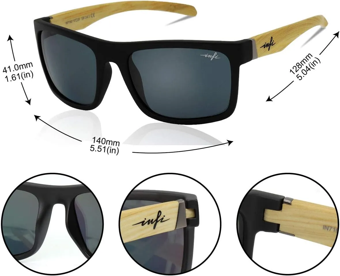 INFI Polarized Sunglasses for Men Fishing Driving Running Mirrored Glasses UV400 Protectiont