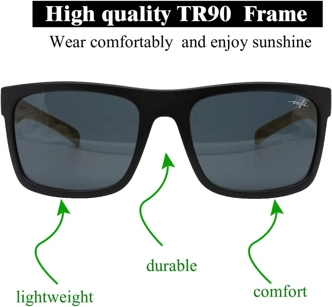 INFI Polarized Sunglasses for Men Fishing Driving Running Mirrored Glasses UV400 Protectiont