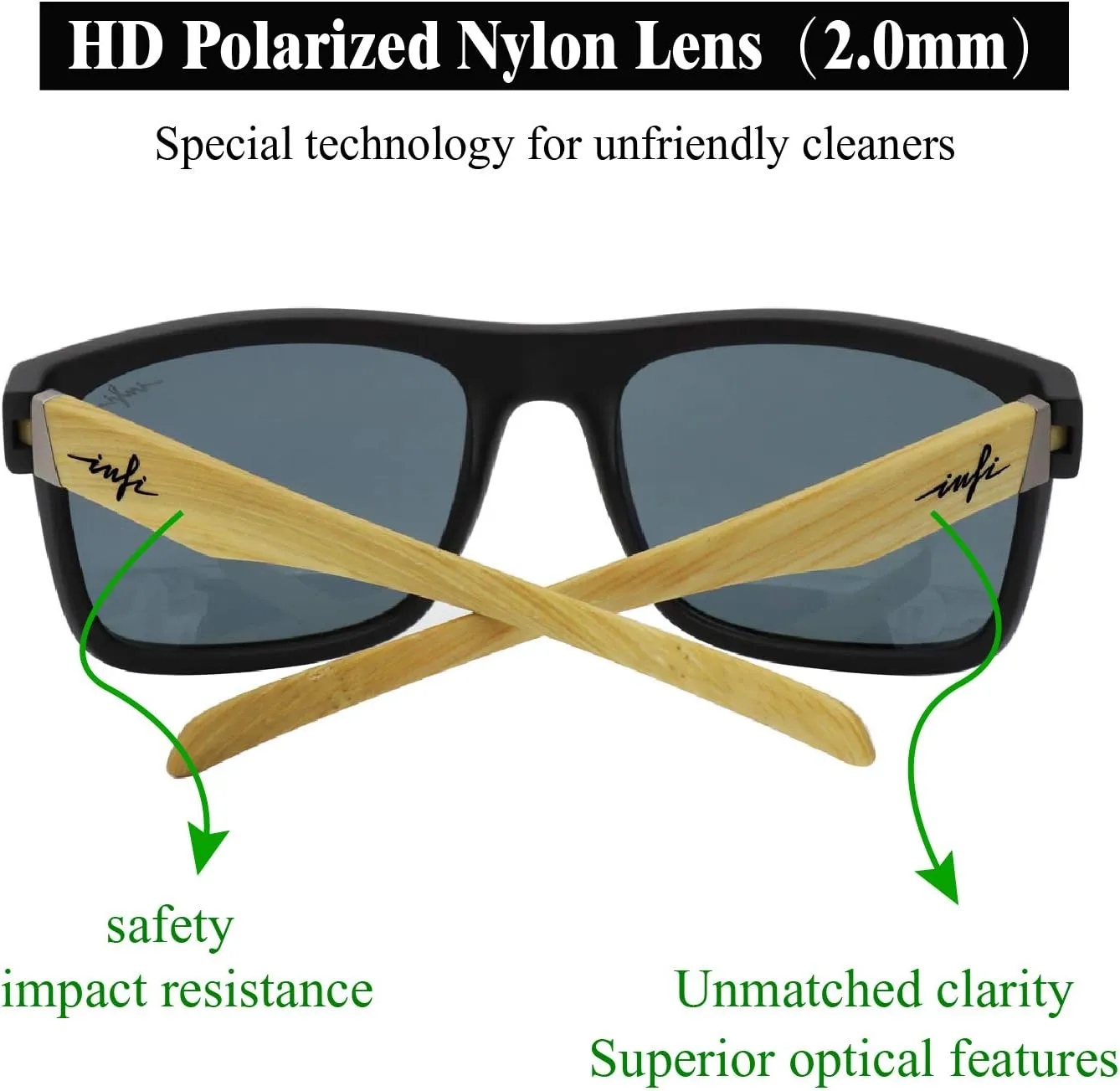 INFI Polarized Sunglasses for Men Fishing Driving Running Mirrored Glasses UV400 Protectiont