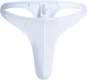 JEsilunmaMY Men's Ice Silk G-String Low Waist Elephant Nose Pouch Thong Briefs See Through Sexy Panties Bikini Underwear