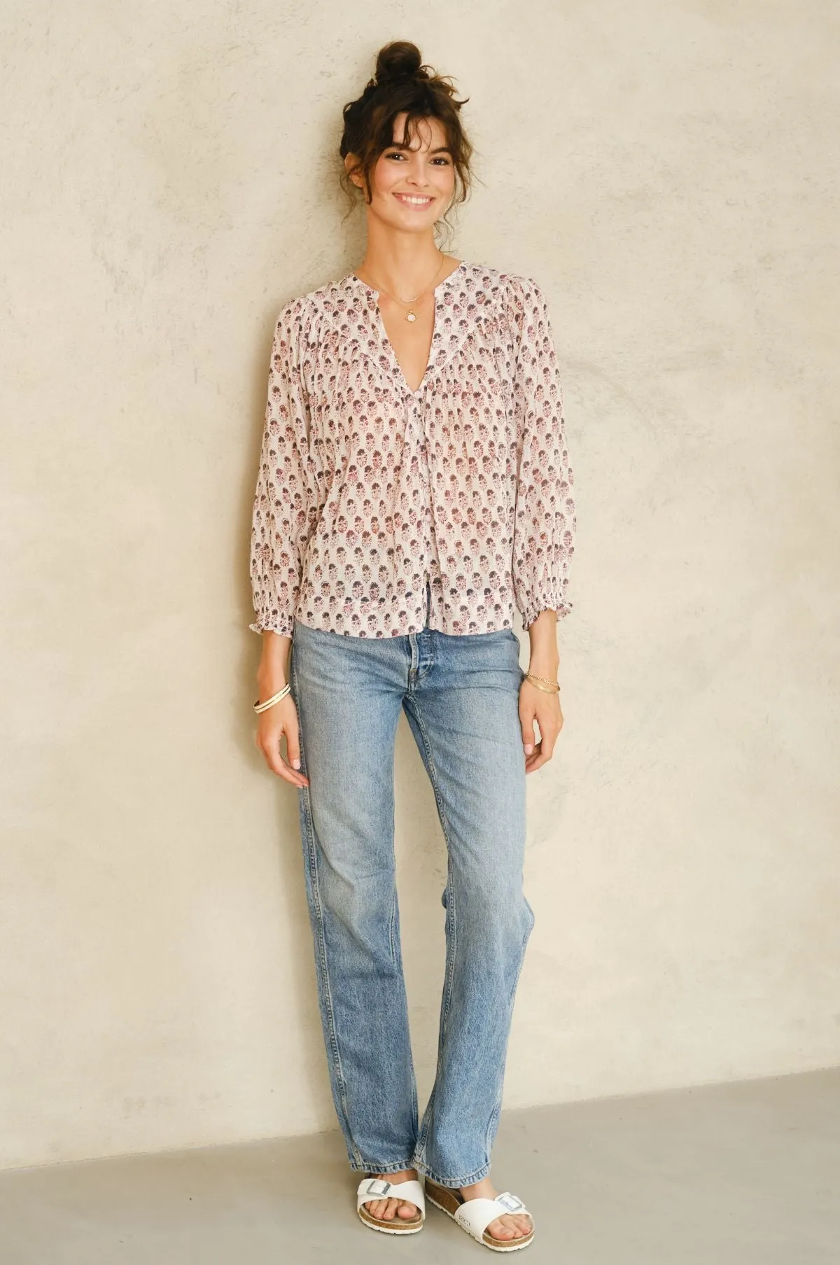 Kiki Print L/S Top Blue