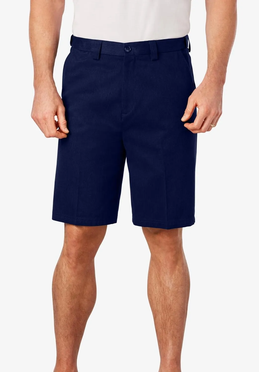 KingSize Men's Big & Tall Tall Wrinkle-Free Expandable Waist Plain Front Shorts