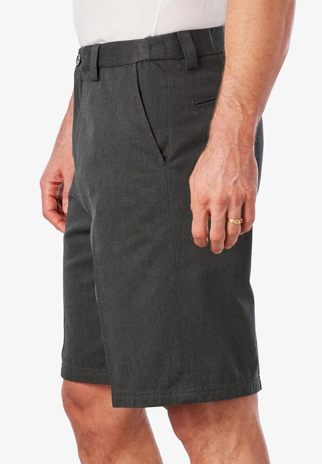 KingSize Men's Big & Tall Tall Wrinkle-Free Expandable Waist Plain Front Shorts