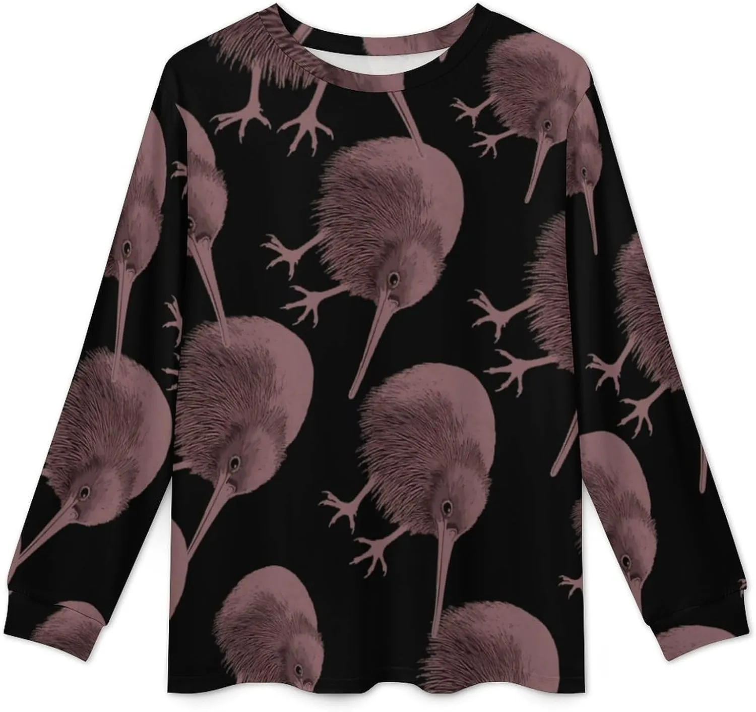 Kiwi Bird Mens Pajamas Set Long Sleeve Sleepwear Set Soft Underwear Set Loungewear