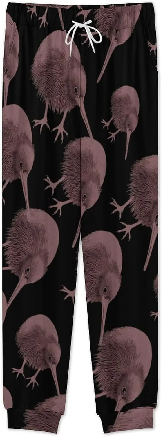 Kiwi Bird Mens Pajamas Set Long Sleeve Sleepwear Set Soft Underwear Set Loungewear