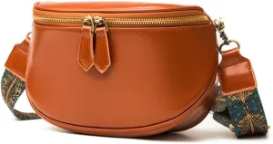 Leather Bag Women's Bag Fashion Retro Layer Vegetable Tanned Leather Shoulder Messenger Bag Saddle Bag
