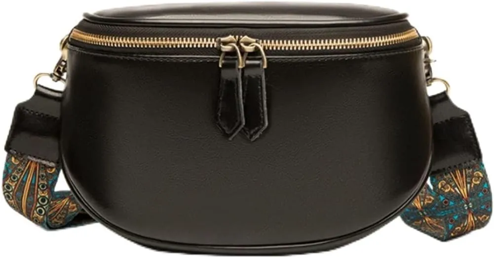 Leather Bag Women's Bag Fashion Retro Layer Vegetable Tanned Leather Shoulder Messenger Bag Saddle Bag