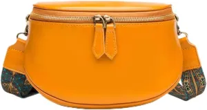 Leather Bag Women's Bag Fashion Retro Layer Vegetable Tanned Leather Shoulder Messenger Bag Saddle Bag