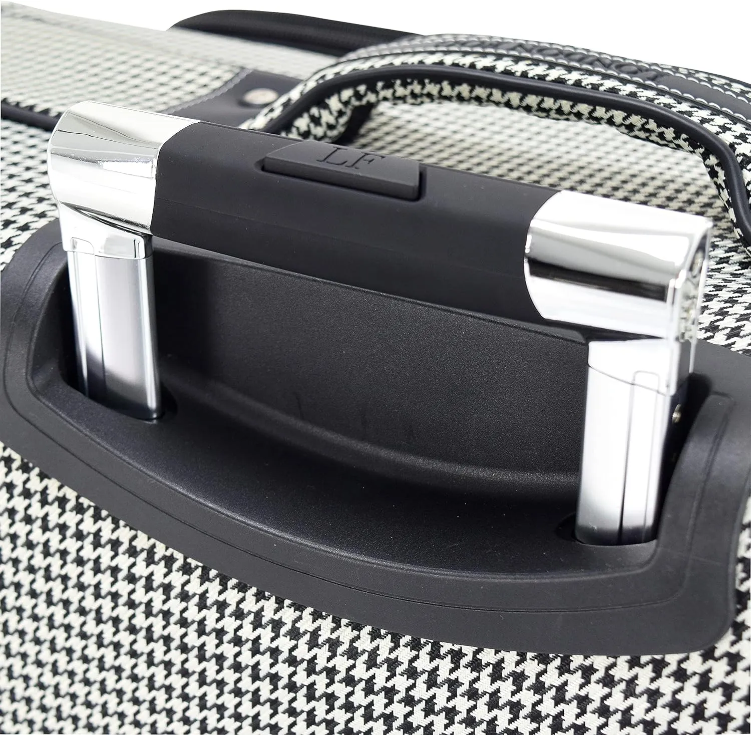 London Fog Oxford III 2 Piece Set (Cabin Bag and 25" Spinner), Black White