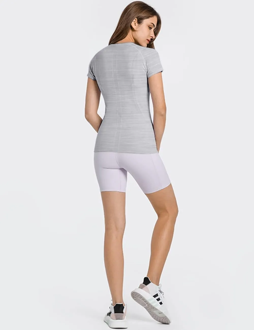 LUYAA Women's Workout Tops Long Sleeve Shirts Yoga Sports Breathable Gym Athletic Top Slim Fit