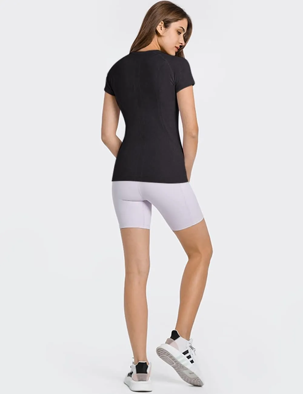 LUYAA Women's Workout Tops Long Sleeve Shirts Yoga Sports Breathable Gym Athletic Top Slim Fit