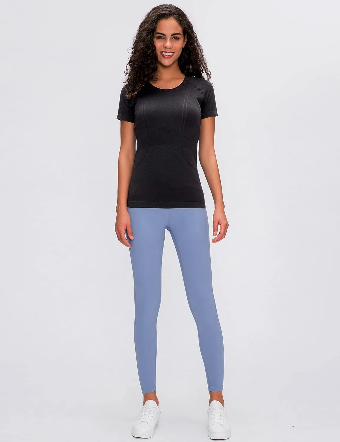 LUYAA Women's Workout Tops Long Sleeve Shirts Yoga Sports Breathable Gym Athletic Top Slim Fit